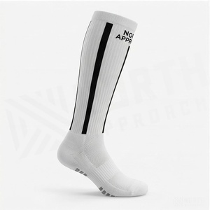 North Approach <b>Knee</b> <b>High</b> <b>Socks</b> White Breathable Running <b>Socks</b> for Adults Summer Season - Product Image 3