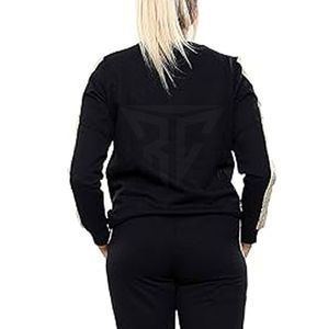 Conjunto Deportivo de Dos Piezas para Mujer, 100% Algodón, Felpa, Casual, Invierno, Sudadera con Capucha y Pantalones Jogger, Corte Holgado, Bordado, Anti-Pilling, 300g - Product Image 2