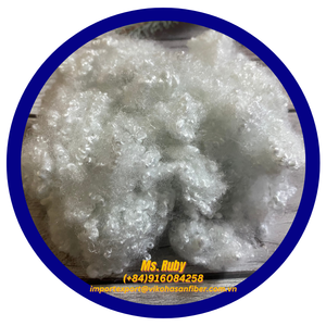 Vikohasan 100% Recycled RPET <b>Staple</b> Fibres 7D HCS White Hollow Conjugated Siliconized PSF Flame Retardant Home Textile Cushion - Product Image 2