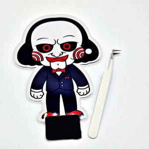 Danger Man Halloween Design Acrylic Made / <b>Magnetic</b> Lash <b>Tile</b> White And Black Eyelash Tweezer And Customized Design Available - Product Image 4