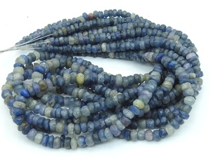 Perles rondes en saphir bleu - Finition mate polie - Fil de 16 pouces - Pour la fabrication de bijoux - Fournitures pour grossistes - Pierre naturelle - Fournisseur tiers - Product Image 6