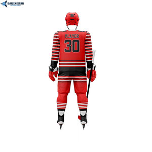 Uniforme de Hockey sobre Hielo OEM, Jersey y Pantalones con Logotipo Personalizado, Uniforme de Equipo Impreso, Transpirable, 100% Poliéster, para Hombre - Product Image 6