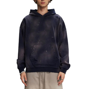 Sudadera con Capucha Oversize para Hombre, Tie-Dye, Felpa Francesa 100% Algodón, con Bolsillo Canguro, Corte Regular, Estilo Urbano, para Otoño e Invierno - Product Image 1