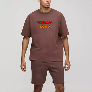 Fabricante de Camisetas con Bordado Personalizado, Camisetas con Serigrafía y Conjunto de Pantalones Cortos, Traje Deportivo de Verano de Dos Piezas, Logotipo Personalizado para Hombre - Product Image 4