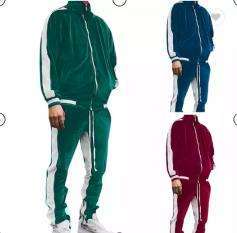 Survêtement de football personnalisé pour hommes, grande taille, respirant, en velours, avec fermeture éclair, pour l'hiver et le printemps - Product Image 2