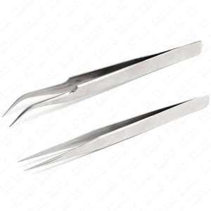 Pinzas de Acero Inoxidable Plateado de Primera Calidad para Extensión de Pestañas, Punta Puntiaguda de Precisión, Aplicador de Pestañas de Volumen, Herramienta Personalizada OEM - Product Image 3