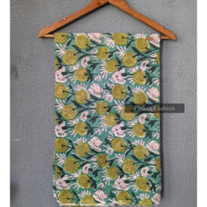 Tissu en coton imprimé à la main de qualité supérieure, fabriqué en Inde, respectueux de l'environnement, teinture naturelle, imprimé floral, textile pour robe d'été, décoration de la maison, chemises - Product Image 5