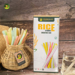 Pajitas Desechables Ecológicas de Harina de Arroz Vietnamita, Libres de Plástico, para Bares y Fiestas de Cócteles - Product Image 5