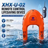 Robot de sauvetage aquatique auto-correcteur double face en forme de U, haute vitesse, en PEHD, orange, pour la mer, les rivières et les lacs, capacité de 2200 lb