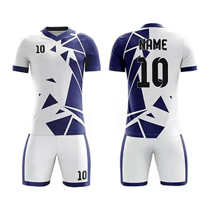 ชุดเสื้อฟุตบอลแบบซับลิเมชั่น ยูนิเซ็กซ์ แขนสั้น ชุดทีมฟุตบอลสั่งทำพิเศษ ระบายอากาศได้ดี ซับเหงื่อ ผลิตจากโพลีเอสเตอร์ 100% - Product Image 1