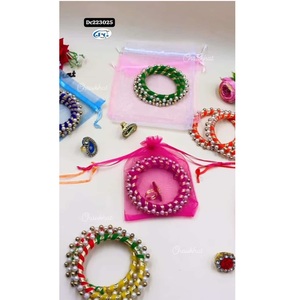 Handcrafted Decorative Bangle <b>Hamper</b> <b>Gift</b> Set with Organza Pouch Traditional <b>Wedding</b> Return <b>Gift</b> Festive Collection - Product Image 1