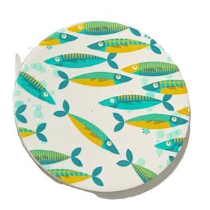 Versa Dessous de verre et napperon en céramique colorés Plateaux de rangement multifonctionnels - Product Image 2