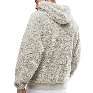 OEM Newest Style <b>Fleece</b> Hoodies <b>Men</b> Winter Pullover Full Zip Us Solid Color Male <b>Sherpa</b> Hoodies Sweatshirt Pullover Hoodies - Product Image 2
