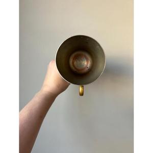 Taza de cobre vintage con base y asa de latón, accesorio de bar reutilizable, artículos para beber, tazas antiguas para beber en casa, estilo mediados de siglo - Product Image 2