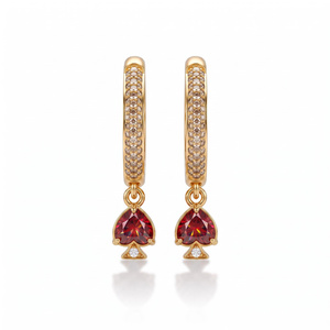 Pendientes de Plata de Ley 925 con Diamante Cultivado en Laboratorio, Corte Brillante Redondo, Cuatro Puntas, Solitario, para Mujer, Certificado IGI - Product Image 2