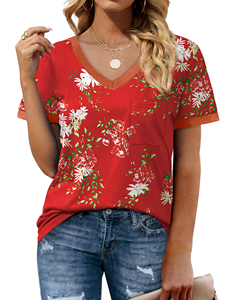 Camisetas con Cuello en V 100% Poliéster para Sublimación, Blusas Lisas de Talla Grande para Mujer, Camisetas de Sublimación para Mujer, Talla OEM - Product Image 5