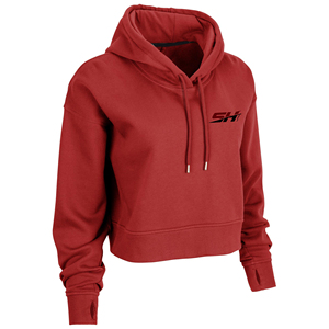 Sudadera con Capucha Corta Premium para Mujer, Tejido Suave, Estilo Casual Urbano, Hombros Caídos, Transpirable, Ecológica, Tejida - Product Image 5