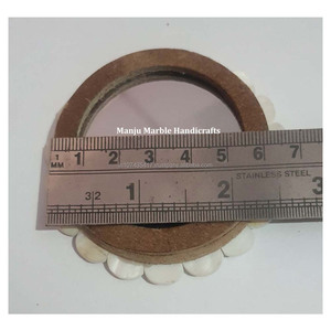 Espejo de nácar de piedra pulida hecho a mano indio altamente técnico con forma de flor Super espejo clásico uso para regalos - Product Image 3