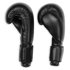 Guantes de Boxeo de Cuero Negro de 12 Onzas, con Cierre de Velcro, para Entrenamiento de Adultos, Guantes de Entrenamiento Amateur, Calidad Profesional - Product Image 5
