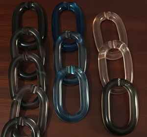 งานตกแต่งผนังอะคริลิคเรซิ่นรูปโซ่หลากสีสัน ของตกแต่งแขวนผนัง โซ่พลาสติกขนาดใหญ่ เชื่อมต่อกันเป็นรูปประติมากรรม ใช้กั้นห้อง - Product Image 1