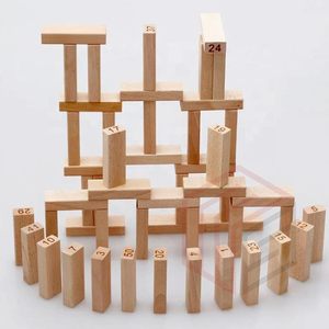 Blocs empilables en bois numérotés CH avec jeu de dés, design imitation antique peint, respectueux de l'environnement, pour jeux de société - Product Image 4