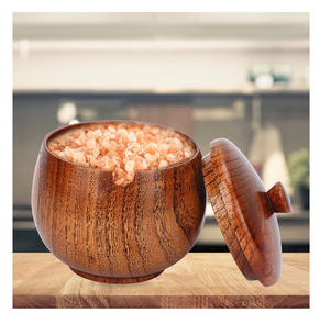 Nouvelle conception de pot à sucre en bois avec couvercle et cuillère, en forme de pomme, ustensiles de cuisine, vaisselle, bol à sucre en bois - Product Image 4