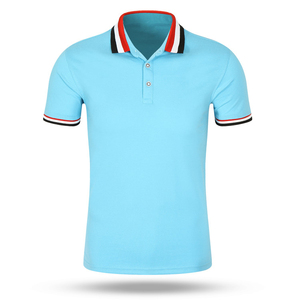 Men's Casual <b>Button</b>-Up Short Sleeve Knitted 100% Cotton Solid Shirt Front Logo Breathable Digital Printing 180g Red White Navy - Product Image 2