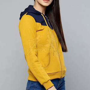 Diseña tu propia sudadera con capucha y cremallera para mujer, nueva en stock, MOQ bajo, de alta calidad y ligera. - Product Image 3