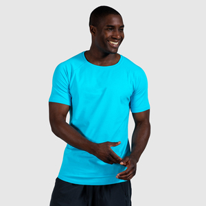 Camiseta Deportiva de Cuello Redondo para Hombre, Manga Corta, Estilo Urbano, Color Sólido, Ecológica, 100% Algodón, Impresión Serigráfica - Product Image 1