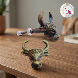 Tirador y Pomo de Hierro Fundido con Diseño de Cabeza de Toro para Muebles Modernos, Ideal para Sala de Estar, Oficina en Casa, Cajones y Armarios - Product Image 1
