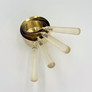 Accesorios de Cocina, Juego de Calibración Ecológico, Utensilios para Hornear, Taza y Cuchara Medidora de Acero Inoxidable con Mango Transparente - Product Image 2