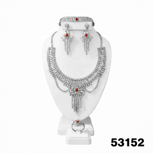 Ensemble collier et boucles d'oreilles élégant en laiton plaqué or avec zircon naturel certifié, design feuille tendance pour femme, chaîne corde 16 pouces - Product Image 6