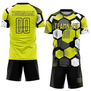 Sublimation <b>Printing</b> Solid Color Soccer Uniform For Adults High Quality Quick Dry Breathable Custom Football Uniform - Product Image 1