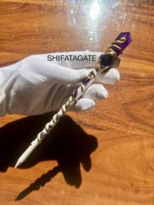 Baguette en cristal d'améthyste faite à la main de haute qualité artisanat en pierre naturelle pour guérir l'art populaire de mariage Feng Shui - Product Image 5