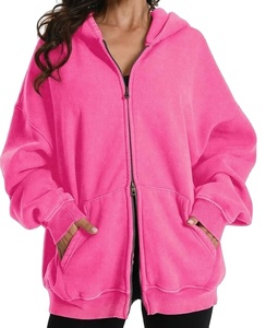 Sweats à capuche décontractés pour hommes avec fermeture éclair Top vente Sweats à capuche surdimensionnés en coton épais et délavés à l'acide pour hommes et unisexes - Product Image 6
