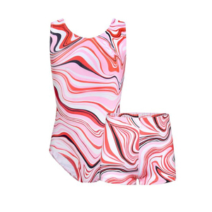 Traje de Baño Personalizado para Niñas, Dos Piezas, con Estampado por Sublimación, Conjunto de Traje de Baño Deportivo con Pantalones Cortos - Product Image 5