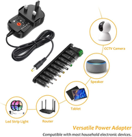 Alimentation électrique 36W 3V-12V 3A, adaptateur universel pour caméra CCTV, haut-parleurs, routeurs, lampe LED, tablette, liseuse électronique, radio, alarme, boîtier TV