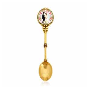 Wholesale Gold-Plated Zinc Alloy Die Cast Christmas <b>Tree</b> Dessert Stirrer Spoon Custom Washable Holiday Party Gift Premium - Product Image 5