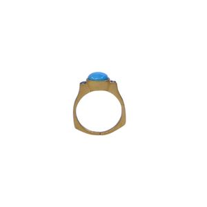 Wedding Wear 925 Sterling Silver Gold Plated Jewelry <b>Turquoise</b> Diamond Gemstone Women Wear Classic <b>Ring</b> - Product Image 5