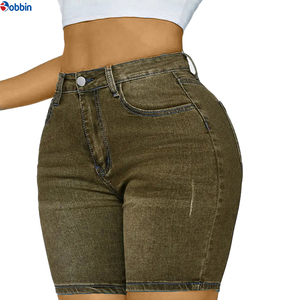 Shorts de Mezclilla Casuales de Verano para Mujer, de Alta Calidad, Cómodos, Color Personalizado, Transpirables, con Bolsillos con Botones, Estilo Vintage, Marca BOBBIN INDUSTRIES - Product Image 5