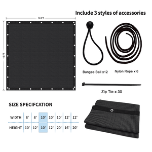 3 <b>Pack</b> X6 <b>Wheat</b> HDPE Sun Shade Cloth High-Density Polyethylene Shade Sails & Nets - Product Image 2