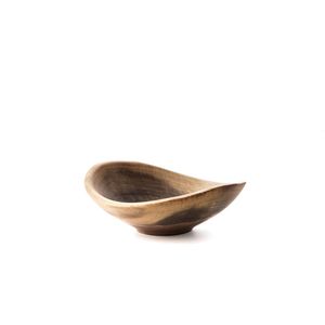 Bol à noix en bois fait main, bol à fruits en bois pour servir les noix et les bonbons, provenant de la région indienne - Product Image 1