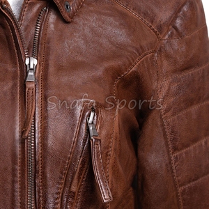 Veste en cuir pour femme 2026, en peau de mouton véritable, tricotée, personnalisable, de haute qualité, respirante, pour l'hiver - Product Image 4