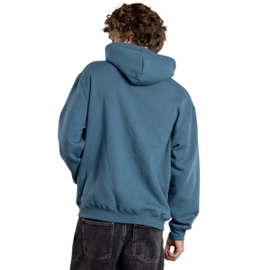 Sweat à capuche personnalisé pour homme avec cordon de serrage, doux et chaud, poche kangourou, logo sur la poitrine, dos uni, coupe ample, vêtement basique, fournisseur - Product Image 1