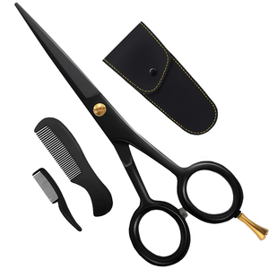 Kit de ciseaux de coiffure en acier inoxydable de qualité supérieure 5'' avec marque privée, lames affûtées, ensemble de ciseaux en gros pour salon et usage domestique pour hommes - Product Image 1