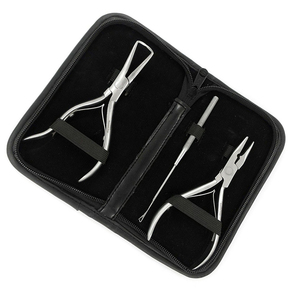 Kit de Herramientas Profesional de Acero Inoxidable de Alta Calidad para Extensiones de Cabello con Micro Anillos, Alicates de Instalación y Extracción, 3 Piezas - Product Image 3