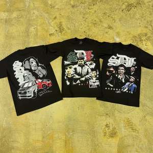 Custom Designs Skysdalimittt 300gsm Vintage 100% Cotton Knitted Regular Fit Short Sleeve Quick Dry Customize T-Shirt Sdl Men's - Product Image 1
