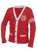 Mélange de couleurs Cardigan avec logo personnalisé Pull universitaire brodé pour hommes Vêtements scolaires grecs respirants pour hommes