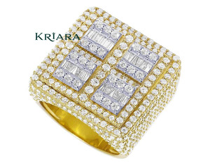 Bague en argent 925 pour homme avec diamants taille baguette cultivés en laboratoire, bijoux de mariage de luxe - Product Image 3