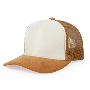 Casquette de baseball en maille personnalisable avec logo, ajustable, 6 panneaux, couleur unie, respirante, visière incurvée, faible MOQ, style trucker - Product Image 4